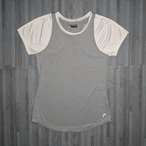 Head Tennis Active Workout Short Sleeve Grey White